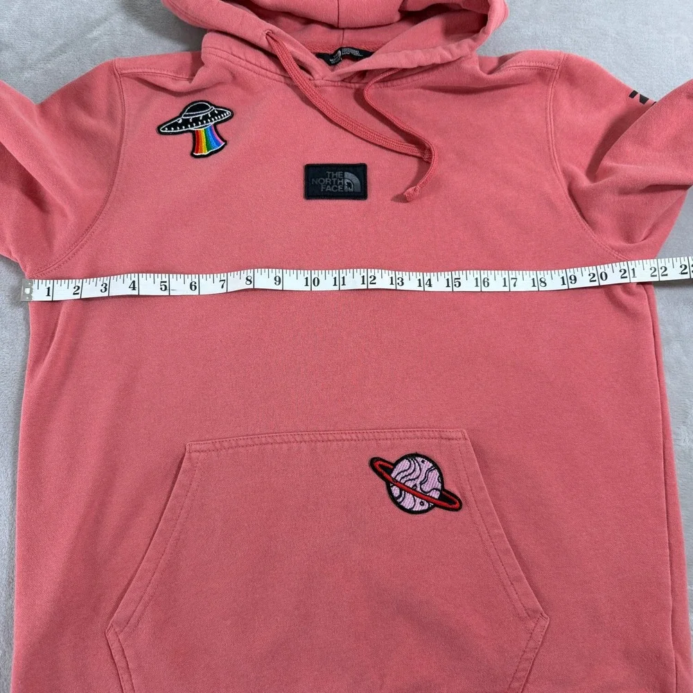 The North Face Mens Pink Space Patch Never Stop Exploring Hoodie Medium